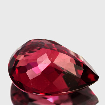 10.5x7.5 mm Pear {3.10cts} Superb Luster Natural Intense Raspberry Pink Rhodolite Garnet [Flawless-VVS]-Top Grade