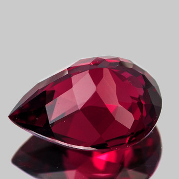 9x7 mm Pear {2.12cts} Superb Luster Natural Intense Raspberry Pink Rhodolite Garnet [Flawless-VVS]-Top Grade