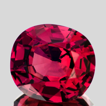 9x8 mm Oval {2.85cts} Superb Luster Natural Intense Raspberry Pink Rhodolite Garnet [Flawless-VVS]-Top Grade