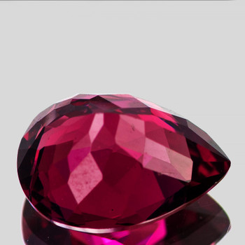 9.5x7.5 mm Pear {2.50cts} Superb Luster Natural Intense Raspberry Pink Rhodolite Garnet [Flawless-VVS]-Top Grade