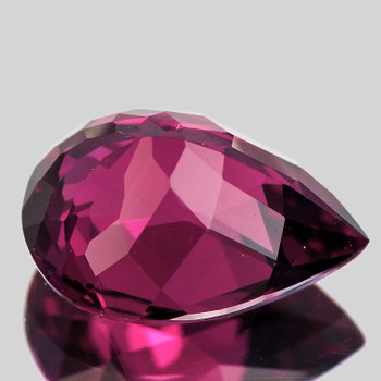 9.5x7 mm Pear {2.30cts} Superb Luster Natural Intense Raspberry Pink Rhodolite Garnet [Flawless-VVS]-Top Grade