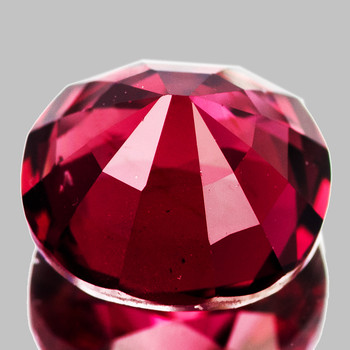 9x8.5 mm Oval {3.92cts} Superb Luster Natural Intense Raspberry Pink Rhodolite Garnet [Flawless-VVS]-Top Grade