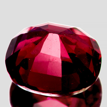 9x8 mm Oval {3.92cts} Superb Luster Natural Intense Raspberry Pink Rhodolite Garnet [Flawless-VVS]-Top Grade