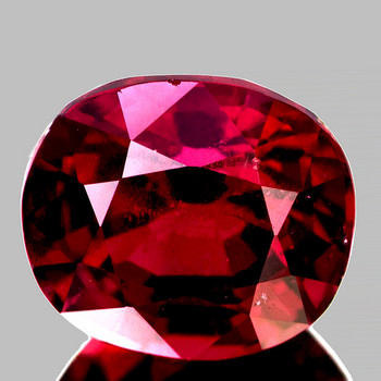 9x8 mm Oval {3.92cts} Superb Luster Natural Intense Raspberry Pink Rhodolite Garnet [Flawless-VVS]-Top Grade