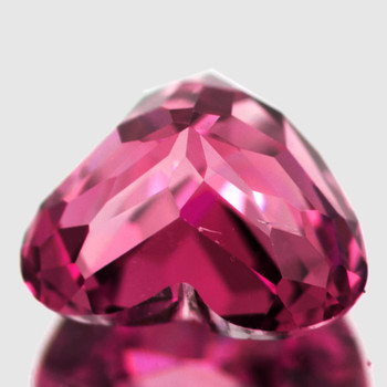 7x6 mm Heart {1.28cts} Fire Luster Natural Cherry Pink Rhodolite Garnet [Flawless-VVS]