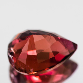 10x7.5 mm Pear {2.58ct} Sparkling Natural Intense Orangey Pink Tourmaline [VVS]