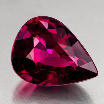 10x8 mm Pear {2.86cts} Superb Luster Natural Intense Raspberry Purple Rhodolite Garnet [Flawless-VVS]-Free Certificate