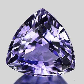 6.00 mm Trillion {0.92ct} Fire Luster Natural SriLanka Violetish Blue Sapphire [Flawless-VVS] {Top Grade}-Free Certificate
