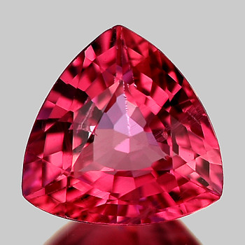 6.00 mm Trillion {0.88ct} Fire Luster Natural SriLanka Intense Pink Sapphire [Flawless-VVS]-Free Certificate