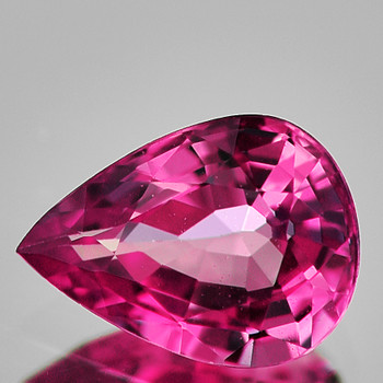 7x5 mm Pear {0.85ct} Fire Luster Natural SriLanka Intense Pink Sapphire [Flawless-VVS]