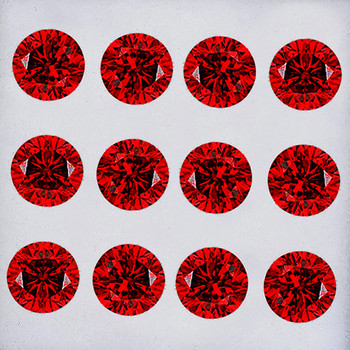 2.50 mm Round Machine-Cut 12pcs Superb Brilliancy Natural Intense Red Sapphire [Flawless-VVS]