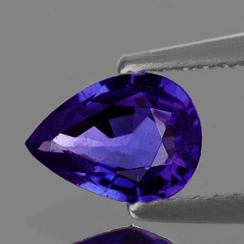 7x5 mm Pear 0.62ct AAA Luster Natural Brilliant Intense Purplish Blue Sapphire [Flawless-VVS]-Free Certificate
