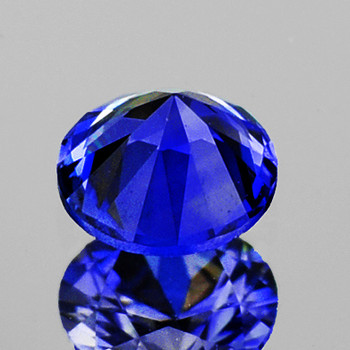 4.50 mm Round Diamond Cut {0.45ct} Top Luster Natural Royal Blue Sapphire [Flawless-VVS]-Top