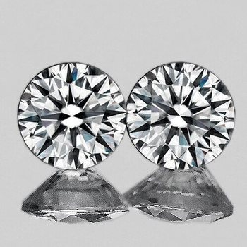 4.10 mm Round 2 pieces Superb Luster Color D-F Natural White Diamond [VVS]- AAA GRADE