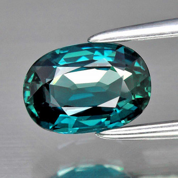 12x8 mm Oval {6.25cts} Sparkling Natural Teal Green Blue Zircon [Flawless-VVS]-Rare Color