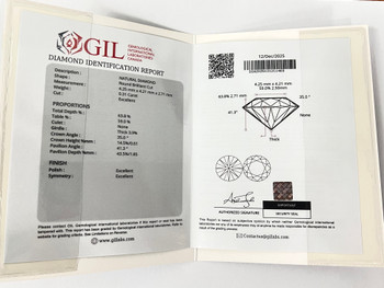 4.20 mm Round 2 pieces Superb Luster Color D-F Natural White Diamond [VVS]- AAA GRADE-Free Certificate