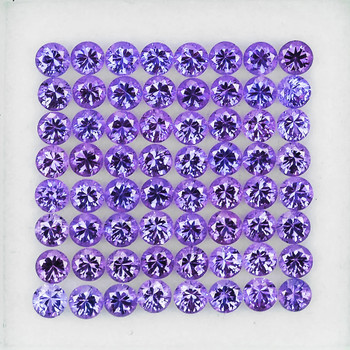 2.00 mm Round Machine Cut 20 pcs Natural Purple Sapphire [Flawless-VVS]-Top Grade