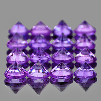 2.20 mm Round Machine Cut 16 pcs Natural Purple Sapphire [Flawless-VVS]-Top Grade