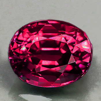 8x7 mm Oval 2.22cts Lustrous Natural Vivid Raspberry Pink Rhodolite Garnet [Flawless-VVS]-Top Grade