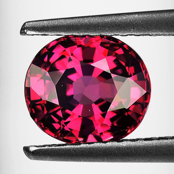 8x7.5 mm Oval 2.45cts Lustrous Natural Vivid Raspberry Pink Rhodolite Garnet [Flawless-VVS]-Top Grade