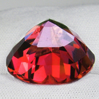 7.50 mm Heart {1.92ct} Fire Luster Natural Vivid Orange Pink Rhodolite Garnet [Flawless-VVS]