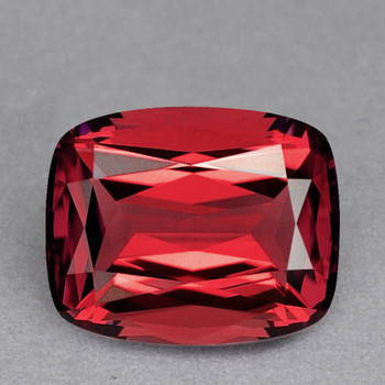 8.5x6.5 mm Cushion {2.15cts} Fire Luster Natural Vivid Orange Rhodolite Garnet [Flawless-VVS]