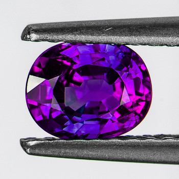5x4 mm Oval 0.46ct AAA Luster Natural Intense Purple Sapphire [Flawless-VVS]