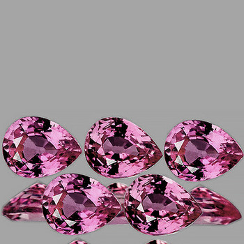 4x3 mm Pear 5 pcs Top Luster Natural Pink Sapphire [Flawless-VVS]