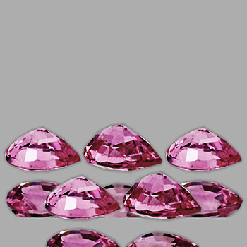 4x3 mm Pear 5 pcs Top Luster Natural Pink Sapphire [Flawless-VVS]