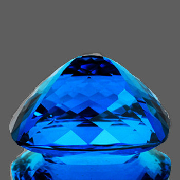 11.5x9 mm Cushion {5.75cts} AAA Fire Luster Natural Top Premium Swiss Blue Topaz [Flawless-VVS]