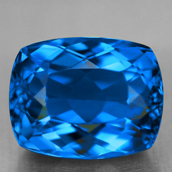 12x9 mm Cushion {6.10cts} AAA Fire Luster Natural Top Premium Swiss Blue Topaz [Flawless-VVS]