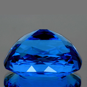 12x9 mm Cushion {6.10cts} AAA Fire Luster Natural Top Premium Swiss Blue Topaz [Flawless-VVS]