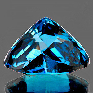 9x8 mm Heart {3.06cts} AAA Luster Natural Bright London Blue Topaz [Flawless-VVS]