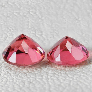 4.50 mm Round 2pcs AAA Luster Natural Padparadscha Pink Tourmaline [Flawless-VVS]
