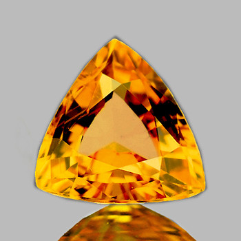 5.70 mm Trillion 0.75ct AAA Fire Sparkles Natural Top Intense Yellow Sapphire [Flawless-VVS]