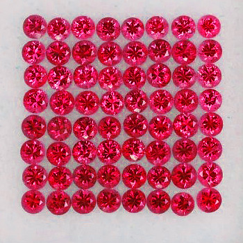 1.30 mm Round 80 pieces Machine Cut Natural AAA Jedi Red Spinel [Flawless-VVS]-Premium Top Grade