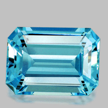 10x8 mm Octagon 1 pcs Natural Sparkling Intense Sky Blue Topaz [Flawless-VVS]