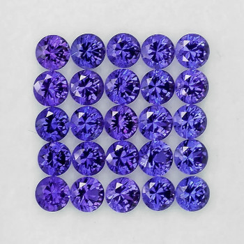 2.30 mm Round Superb Luster 16 pcs Natural Violet-Blue Sapphire [Flawless-VVS]-Rare Color