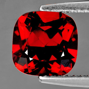 8.00 mm Cushion 2.80cts AAA Luster Natural Red Mozambique Garnet [Flawless-VVS]