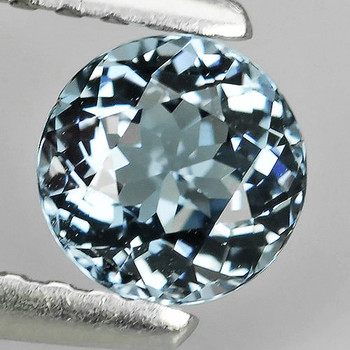 7.00 mm Round {1.0ct} Top Luster Natural Sky Blue Aquamarine [Flawless-VVS]