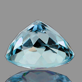 5.50 mm Round {0.72ct} Superb Luster Natural Blue Aquamarine [Flawless-VVS]