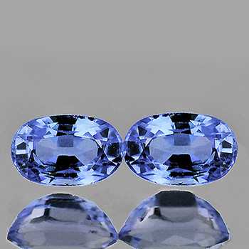 6x4 mm Oval 2pcs Fire Luster Natural Ceylon Blue Sapphire [Flawless-VVS]