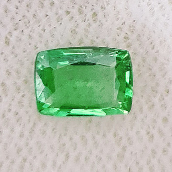 5.5x4 mm Cushion 0.46ct Lustrous Natural Intense Green Tsavorite Garnet [VVS]