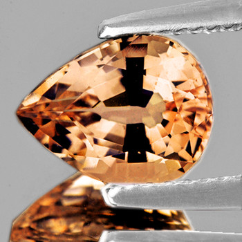 12.5x10.5 mm Pear {5.51cts} Superb Luster Natural Vivid Peach Morganite [Flawless-VVS]-Exceptional Color Free Certificate