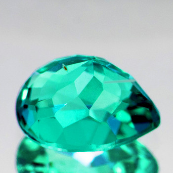 7x5 mm Pear {1.10ct} AAA Fire Luster Natural Intense Blue Green Apatite [VVS]