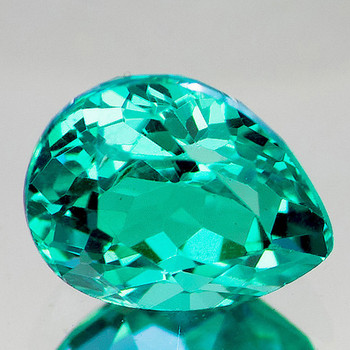 7x5 mm Pear {1.10ct} AAA Fire Luster Natural Intense Blue Green Apatite [VVS]