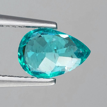 8x5.5 mm Pear {1.12ct} AAA Fire Luster Natural Intense Blue Green Apatite [VVS]