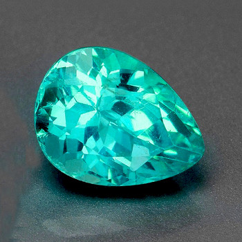 7x5 mm Pear {1.02ct} AAA Fire Luster Natural Intense Green Blue Apatite [VVS]