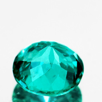 6.50 mm Round {1.30ct} AAA Fire Luster Natural Intense Green Blue Apatite [VVS]
