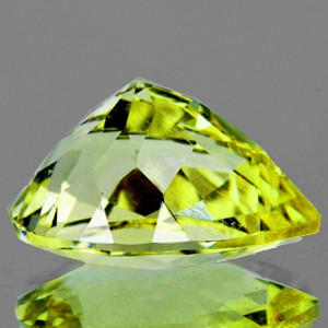 15x12 mm Pear {6.62cts} AAA Luster Natural Green Gold Lemon Quartz [Flawless-VVS]